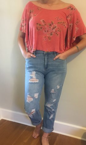 Ripped Boyfriend Jeans: $15.00 Shirt: $4.99 Photo by Melanie Pinzon 