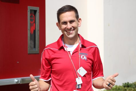 Teacher David Shanebeck wearing a Kula.