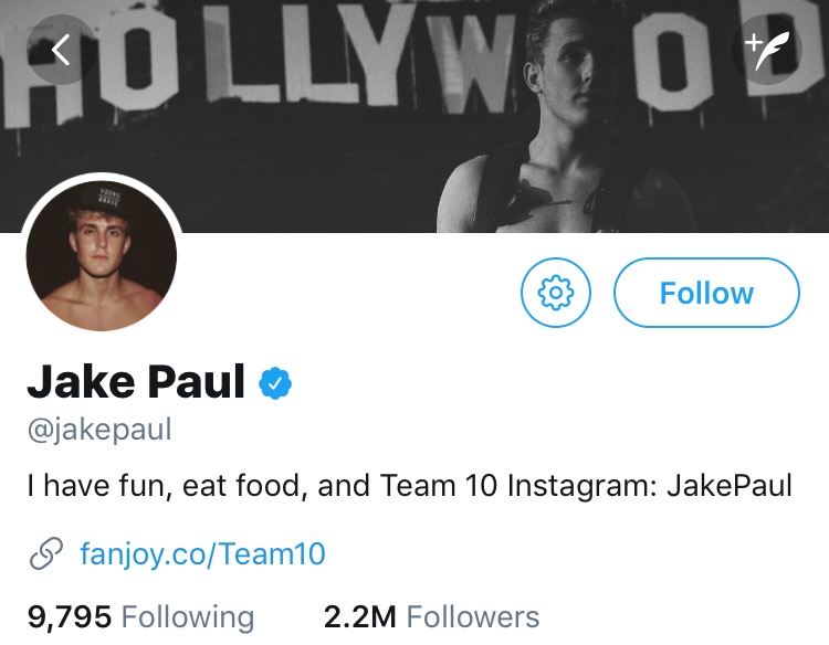 Jake Pauls infamous social media account.
