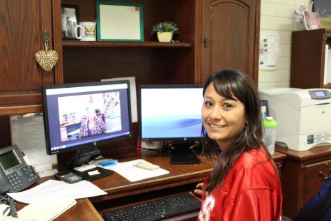 Assistant Principal Tina Wilde sits in her office. Photo by Melanie Pinzon.