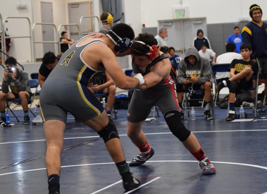 Sophomore Josh Hanson and his opponent charge towards each other. Photo courtesy of Josh Hanson.