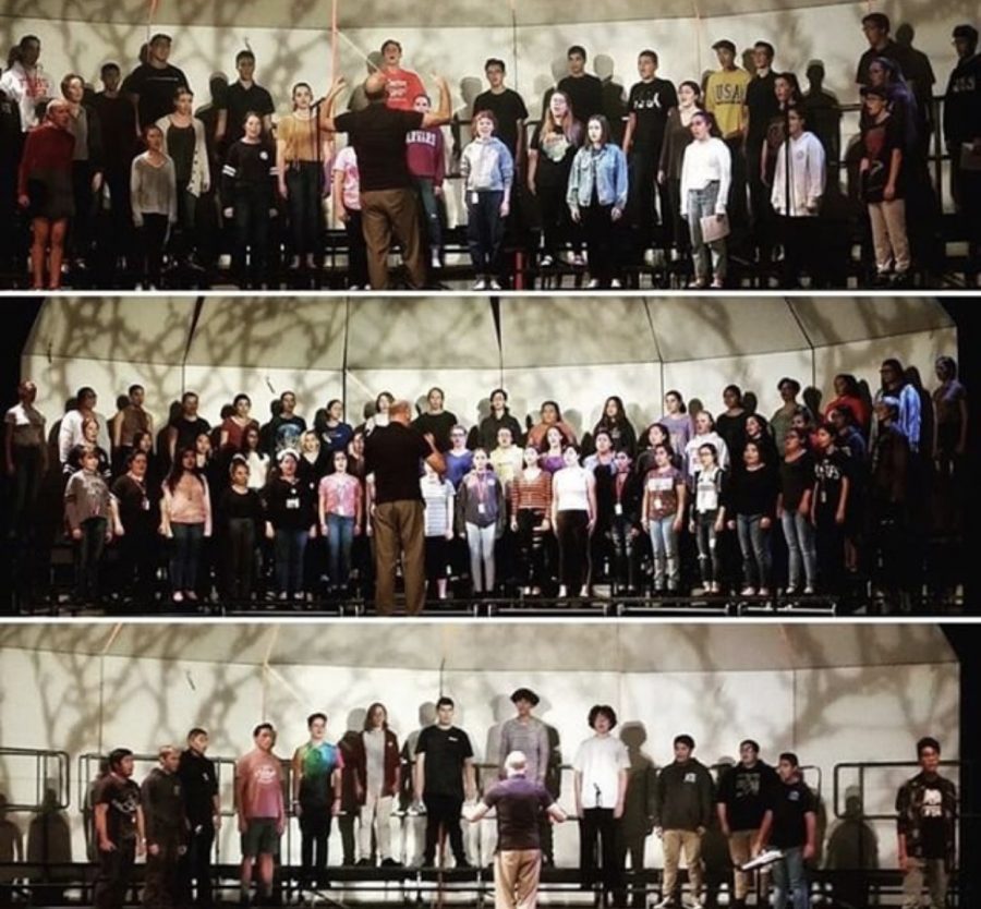 FUHS+Choral+students+rehearse+for+their+Fall+Concert