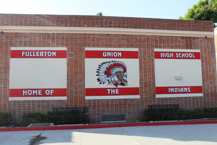 The school repainted the mural on the side of the Culinary Arts building. Photo by Jose Perez.