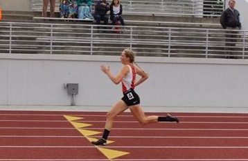 Rosemary’s personal record in the 400m race is 57.89 seconds. Photo courtesy of Rosemary Kehoe.