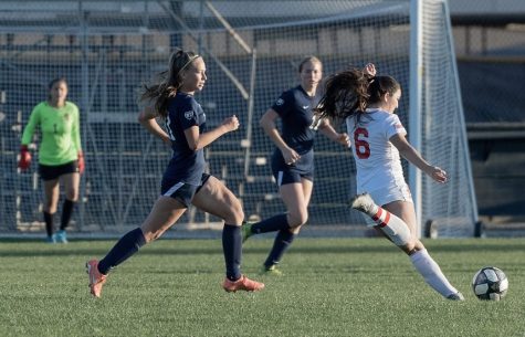 Haley Knight (right) attempts to score a goal against Sonora. Photo courtesy of Haley Knight.