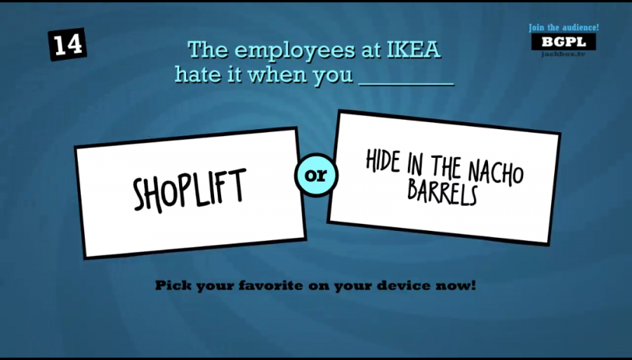 In a game of Quiplash, one player gives a logical answer while the other…not so much. Screenshot by Cyrus Burton. 