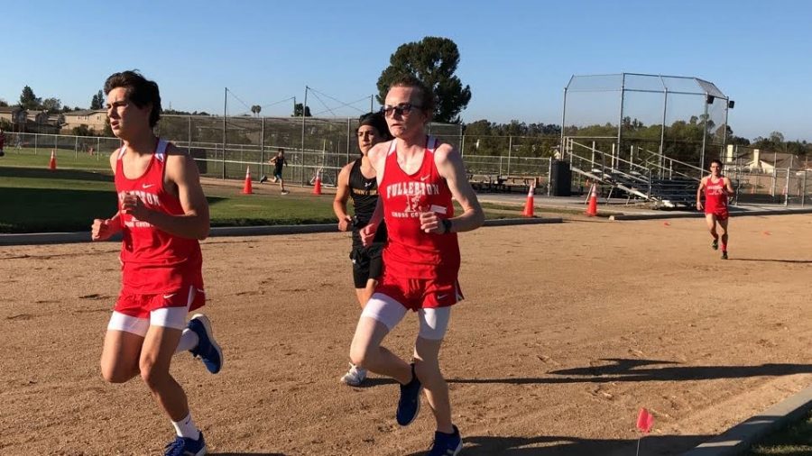 Matthew Abernathy (left) and Cyrus Burton (right) placed second and third respectively against Sunny Hills on Feb. 24. Photo courtesy of Angelica Garcia.