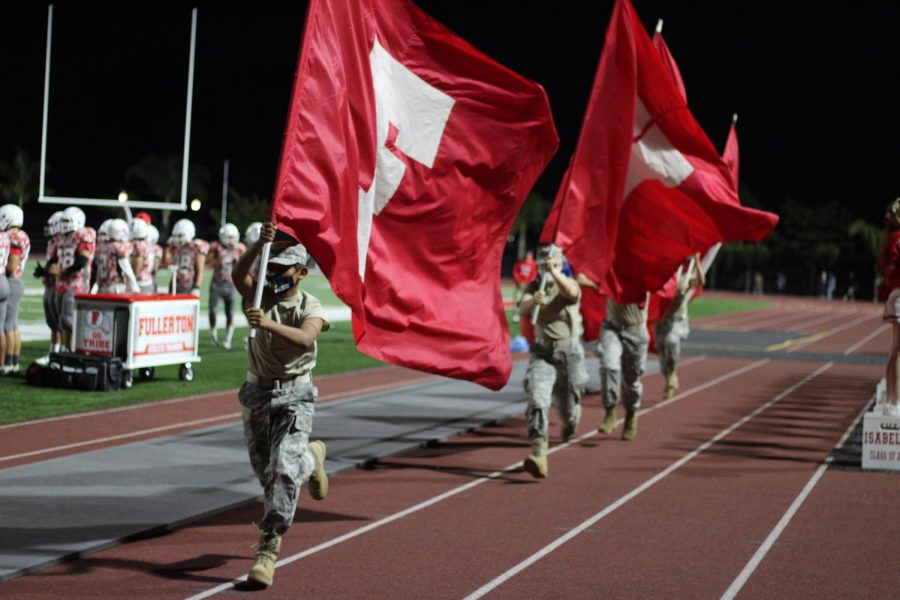 Fullerton+JROTC+members+were+at+the+Homecoming+game+on+April+16.+Photo+by+Alexandra+Williams.