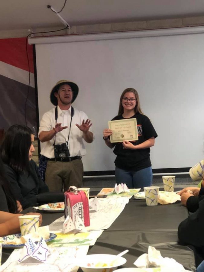 Her sophomore year, Stewart won Student of the Year and Best (AVID) Tutorial Leader. Photo courtesy of Marie Stewart. 