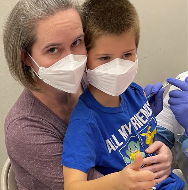 Psychology teacher Nicole Smith had her children age 6 and age 9 receive the COVID vaccine on Nov. 7 at CVS.