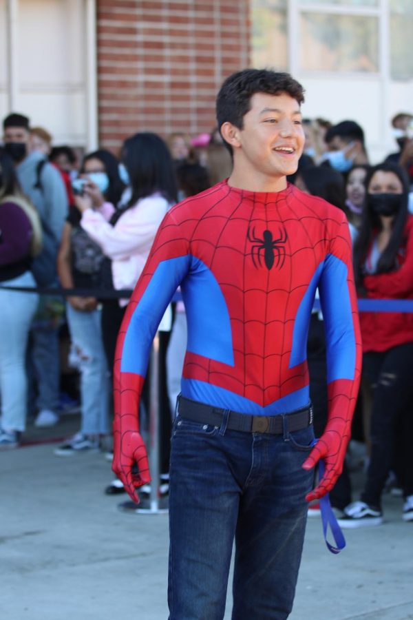 Some costumes, like this one for Spiderman, were easier to put together.