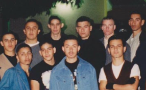 Sophomore Katherine Martinez’s father (back row, fourth from right) attended Sonora and Brea Olinda High School. He is pictured here with his Brea Olinda friends in 1995. Martinez argues that young hispanic men are unfairly targeted for dress code violations.
