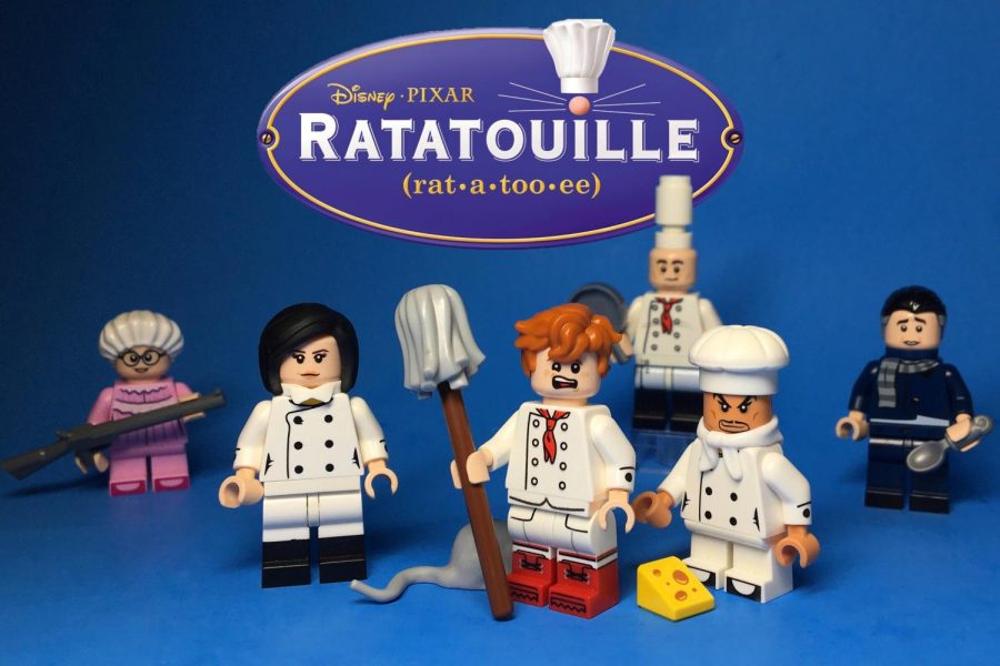 Max's custom-built Ratatouille minifigures.