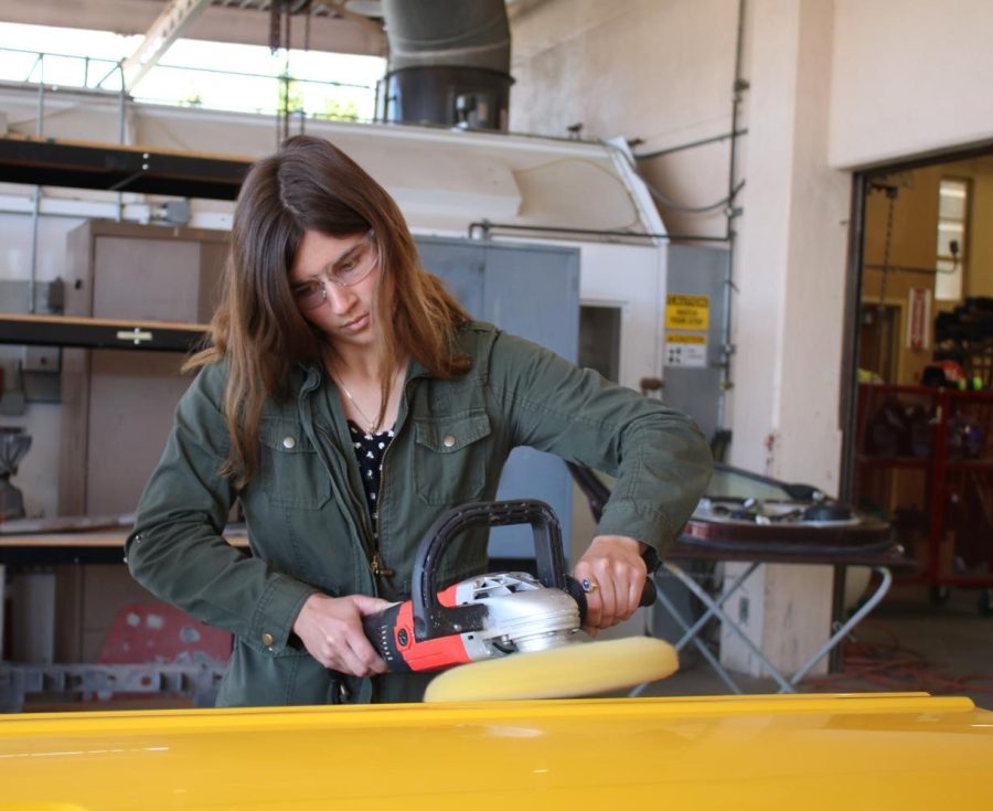 Amanda appreciates the skills she has learned in Auto Body. “I'm always going to need to be able to transport myself in places,” Libel said. “If I can learn how to fix certain things with my car by myself, I save money. I also get to have that satisfaction of knowing I fixed it.”
