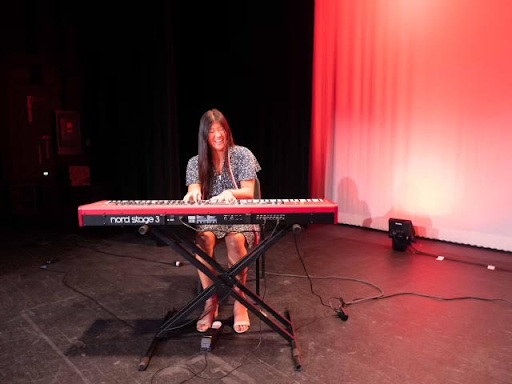 Senior Chelsea Yun leads worship on the piano and keyboard at Calvary Chapel La Habra, currently serving in both the youth ministry and main service.