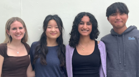 (Left to right) Co-valedictorian Micaela Wendler, co-salutatorian Alyson Jeong, co-salutatorian Anusha Puri, co-valedictorian Nicholas Vo are scheduled to speak at the May 31 graduation ceremony.