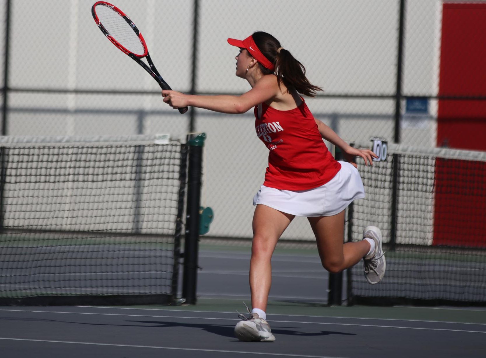The girls tennis team lost 10-8 in its second round CIF match against Cate High School. However, senior Christina Sfatcu (pictured) and doubles partner junior Rebecca Balarie will advance to the next round. Sfatcu and Balarie are scheduled to play on Nov. 20. 