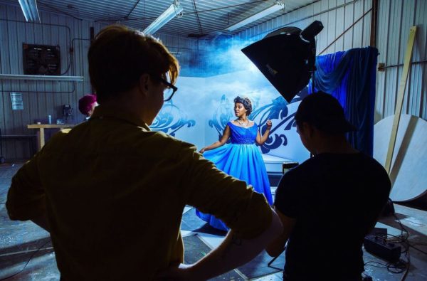 Danford (left) was on the set of a photoshoot for Studio Tenn’s production of Cinderella in Franklin, Tennessee. 
