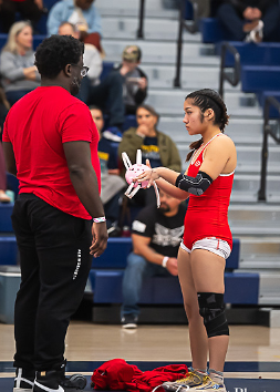 Baxter (left) and Chloe Ortiz (right) at CIF.