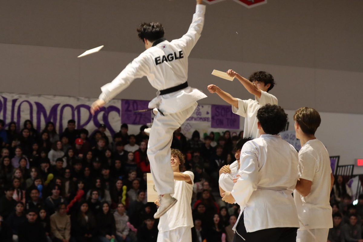 Sophomore Jayden Bae was the lead performer in the Taekwondo routine at the IFF assembly. Bae, who started learning Taekwondo at the age of 4, hopes Fullerton keeps the IFF tradition so he can take his Taekwondo routine “to the next level” and showcase it for the 2025-2026 school year.