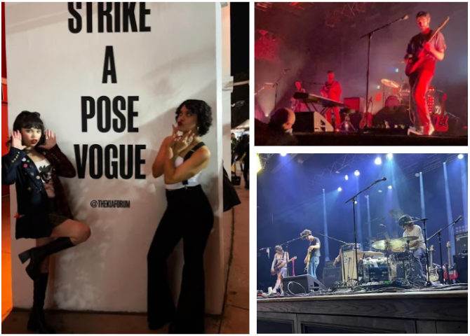 Sailor (left) and her older sister Scarlett (right) attended Madonna at the Kia Forum (Photo on left). They also attended a concert at House of Blues in Anaheim where the band Julie played. (Photo on right) 