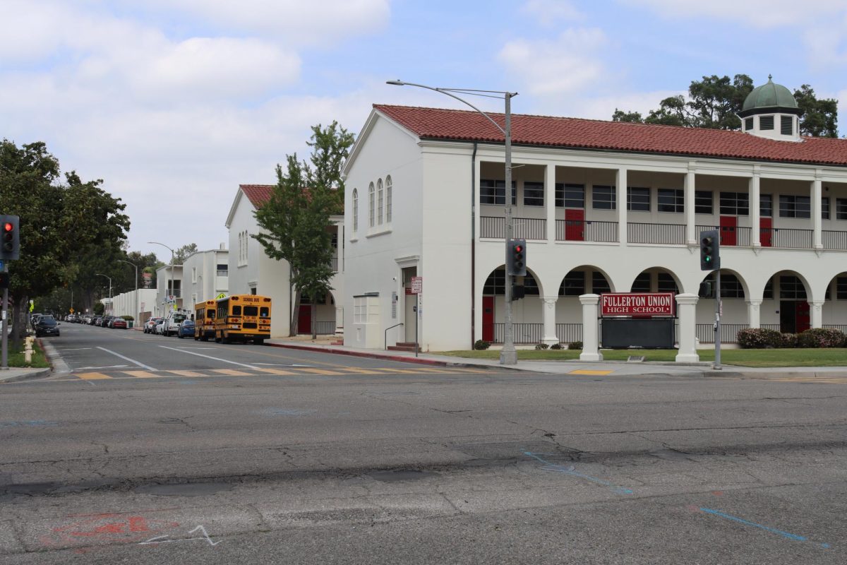 Pomona side of Fullerton High School where a potential gun threat was reported to have been seen. 
