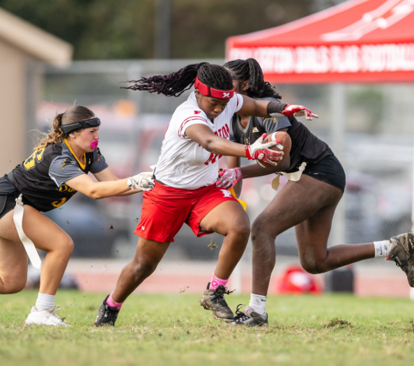 Junior Mahlia Jordan pictured during the 18-14 victory against San Pedro on Oct 4. Photo courtesy of Carlos Rivera