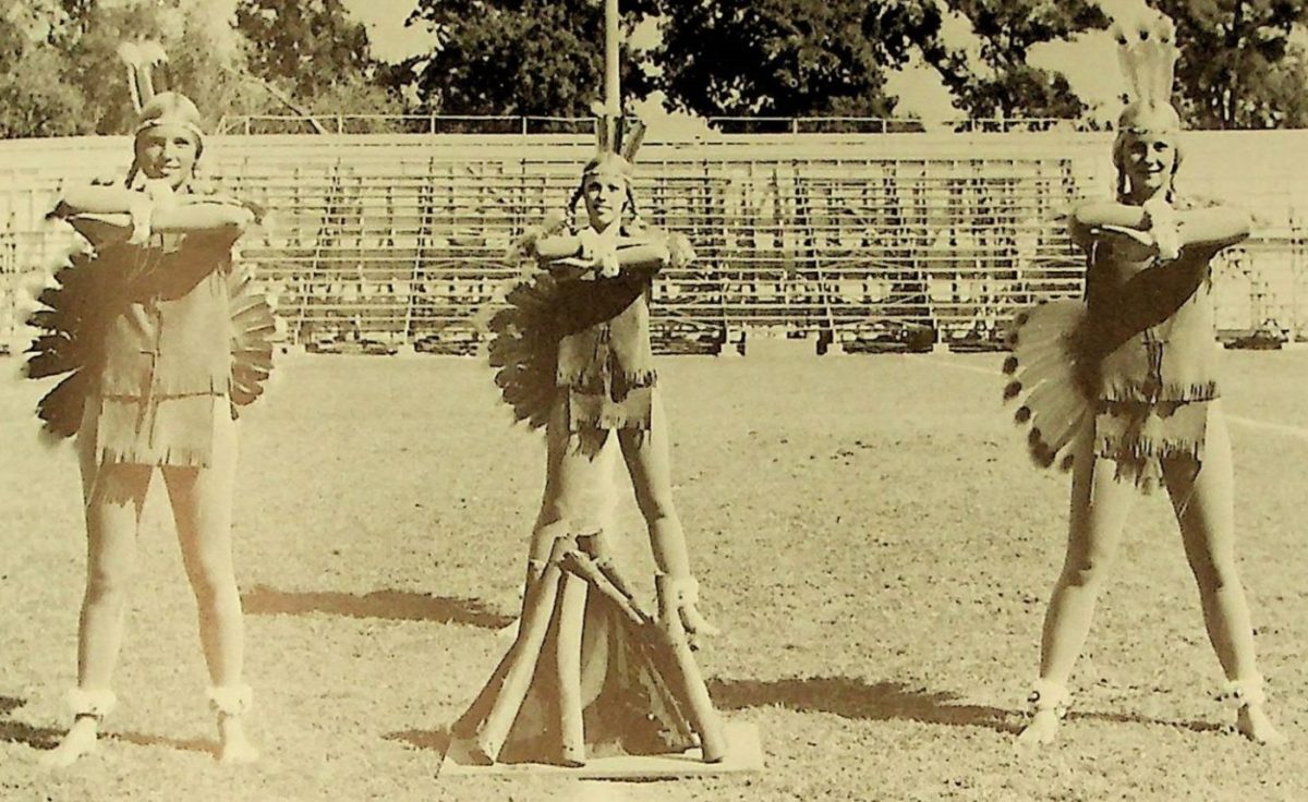 In the 1969-1970 school year, there was a trio of "Cherokee Dancers" that used a teepee as a prop.