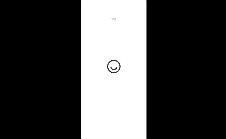 Upon first downloading the app, users first see the OTime logo with a prompt to tap.