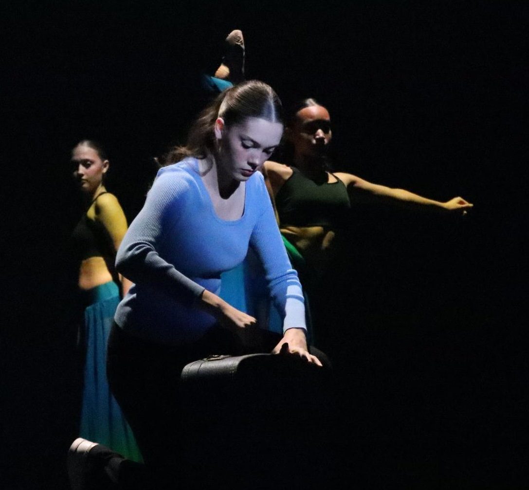 Senior Zoe McLaughlin is a 2026 OC Artist of the Year semifinalist for vocal music performance. She also highlighted her theatrical and choreography talents this year in a special dance concert piece that depicted the story of her mother packing a suitcase and leaving home.